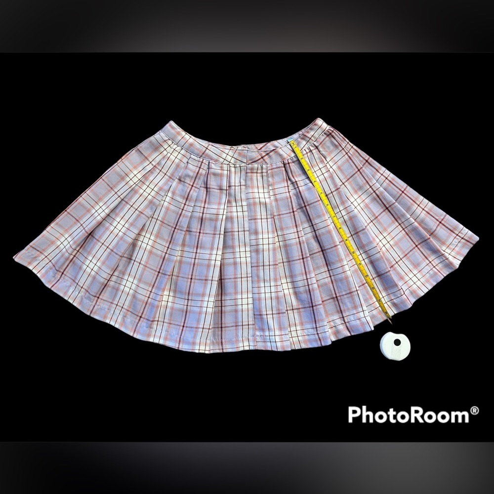 Plaid skirt for teen ager size M  pink , white ,violet,brown.